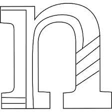 Customize your coloring page by changing the font and text. Lowercase N Coloring Page