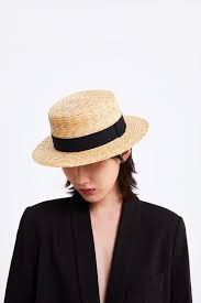 Image 4 Of Boater Hat From Zara Boater Hat Short Brim Hat Boater