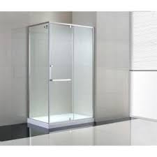 Schon Brooklyn 48 In X 79 In Semi Framed Corner Shower Enclosure With Pivot Shower Door In Chrome And Clear Glass Sc70020 The Home Depot Corner Shower Frameless Shower Enclosures Corner Shower Enclosures