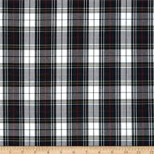 Black And White Plaid Fabric Polyester Uniform Plaid Black White Red Poplin In 2020 Red Fabric Black White Red Plaid