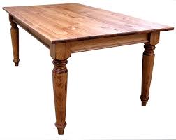 Little scale table décor idea. Southern Pine Plank Top Farmhouse Table American Country