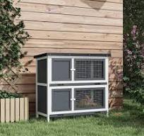 PawHut Conejera Madera De Exterior Jaula Para Conejo Cobaya Bandeja  Extraible Casa Para Animal Pequeno Mascota 147x54x84cm - AliExprs