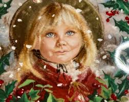 Vintage Christmas Plate With Santa Claus.white Plate With Green Cristmas  Scene. Old Decor Porcelain.