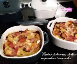 Gratins De Pommes De Terre Au Camembert Et Jambon Les Recettes De Ninette Gratin Pomme De Terre Pomme De Terre Gratin