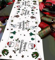 Give your holiday home a festive touch this year with unique, personalized christmas decorations. Santa Fun Personalised Christmas Table Runner Black Sheep Design
