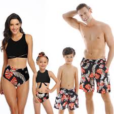 Have a look at our collection of dad and baby matching outfits. Family Matching Swimwear Floral Printed Matching Swimsuit Mom Daughter Dad And Son Swimming Trunks Family Look Matching Family Outfits Aliexpress