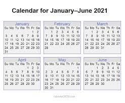 To manage the routine activities, we have arranged the best collection of monthly calendars. 6 Months 2021 Half Year Printable Calendar Calendar 2021 Printable Calendar Calendar Free Printable Calendar Templates