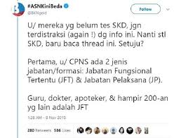Aku ikut seleksi untuk semester genap 2018/2019, sehingga perkuliahannya dimulai bulan januari 2019. Bkn Bagikan Kisi Kisi Tes Skb Cpns 2018 Peserta Diimbau Pahami Jenis Jabatan Yang Dilamar
