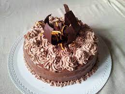 Pan Di Spagna Bagna Al Succo D Arancia E Rum Crema Al Cioccolato Fondente Decorazione Con Pann Crema Al Cioccolato Decorazioni Con Panna Cioccolato Fondente