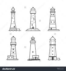 Black And White Lighthouse Stock Vector Simple Vector Icon Or Logo Set Of Black And White Lighthouses Searchlight Towers For Maritime 292296 Farol Tatuagem Iluminacao De Casa Farol Fotos