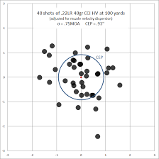 22lr Cci 40gr Hv 40 Shot 100 Yard Example Shotstat