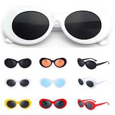 Kurt Cobain White Clout Goggles Sunglasses Rapper Oval Shades Fancy Glasses New Fancy Glasses Sunglasses Glasses