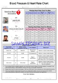 Blood Pressure Chart Templates Samples Forms