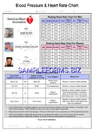 blood pressure chart templates samples forms