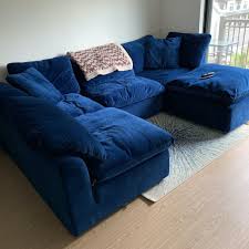 White sofas get dirty, and black shows dust and lint really well, but a navy blue sectional sofa can handle just about anything. Undefined Couches Living Room Comfy Blue Couch Living Room Sectional Sofa Comfy
