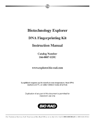 9.3 dna fingerprinting key concept dna fingerprints identify people at the molecular level. Biotechnology Explorer Bio Rad Pages 1 50 Flip Pdf Download Fliphtml5