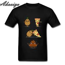 New Men T Shirt Pineapple And Pizza Funny Digital Printing 100 180 Gsm Combed Cotton T Shirts Homme Customized Men Tops