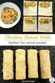 Chicken Bread Rolls School Lunch Idea Vegan School Lunch School Lunch School Lunch Recipes