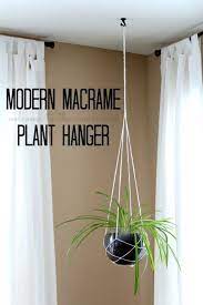 diy modern macrame plant hanger free standing hanging basket holder