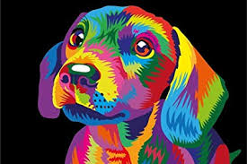 Paint By Number Pop Art Color Puppy 10 99 Colorful Animal Paintings Dog Pop Art Animal Paintings