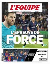 L'equipe tv pour l'equipe tv télévision réalise le nouvel habillage de son émission quotidienne l'equipe du soir. Journal L Equipe France Les Unes Des Journaux De France Edition Du Mercredi 8 De Mars De 2017 Kiosko Net