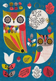 Print Pattern Kitchenware M S Owls Owl Print Bird Illustration Owl Illustration
