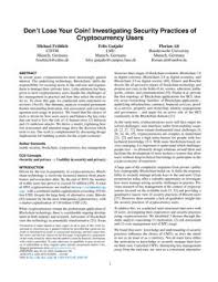 Check out the top online brokers in the space. Don T Lose Your Coin Investigating Security Practices Of Cryptocurrency Users