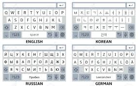 Write korean letters online without installing korean keyboard. Mobile Phone Virtual Keyboards English Korean German Russian Alphabet Royalty Free Cliparts Vectors And Stock Illustration Image 121583125