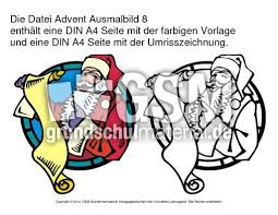 Einfach auf den link klicken Advent Ausmalbild 8 Ausmalbilder Adventszeit Ausmalbilder Weihnachten Feste Und Feiertage Hus Klasse 2 Grundschulmaterial De