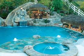 Pool If We Have A Pool There Must Be A Hot Tub And A Water Slide And A Waterfall And A Bar And A Cool Pools Dream Pools Outdoor Pool