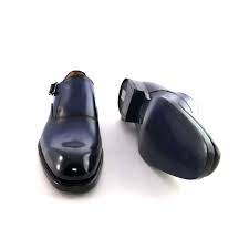 Ugo Vasare Fred Monk Strap Shoes Navy