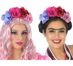 FRCOLOR Bandeau Fleur Rose Halloween Bandeau Femme Bandeau Rose Dhalloween  Gel Pour Cils Bandeau Fleur Fille
