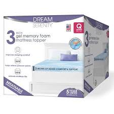 Dream Serenity Gel Memory Foam 3 Mattress Topper 1 Each King Walmart Com Gel Memory Foam Gel Memory Foam Mattress Mattress Topper
