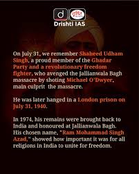 Remembering Shaheed Udham Singh, who ...