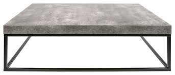 This coffee table makes a modern statement indoors or in protected outdoor spaces. Tema Petra 47x30 Concrete Look Top Black Legs Coffee Table Industrial Coffee Tables By Modtempo Llc Houzz