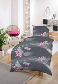 Jugendzimmer weiss grau rosa akzente bubble hangesessel. Bettwasche Set Gold Line Grau Mit Rosa Rosen Kbt De Bettwaren Und Heimtextilien