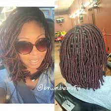 Black And Blonde Faux Locs Bob Faux Locs Bob Done By Brwnbeautiii On Ig Located In Orlando I Can T Decide If I Want Them Long Or Shoulder Le Faux Locs Hairstyles Locs Hairstyles Hair Styles