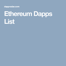 Ethereum Dapps List List Success