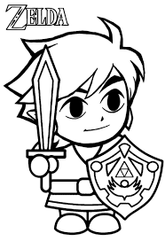 Coloring page of the hero link from the brand new game zelda breath of the wild. Free Printable Zelda Coloring Pages For Kids