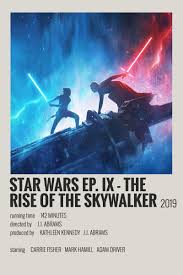 Rise Of The Skywalker By Maja Movie Poster Wall Movie Posters Minimalist Film Poster Design