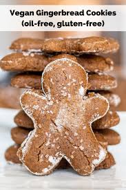 Vegan Gingerbread Cookies Oil Free Gluten Free Healthygirl Kitchen Recipe Vegan Gingerbread Vegan Gingerbread Cookies Gingerbread Cookies