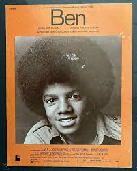 BEN - Vintage 1972 sheet music, cover ...