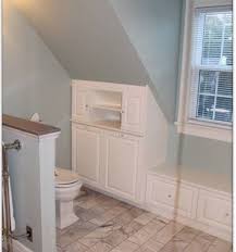 Attic Bathrooms With Sloped Ceilings Sloped Ceiling Bathroom Cupboards Sloped Ceiling Bathroom Attic Bathroom Bathroom Design