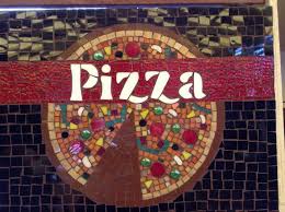 Mosaic Pizza Sign Next To Our Outdoor Pizza Oven Mosaic Crafts Mosaic Pizza Oven
