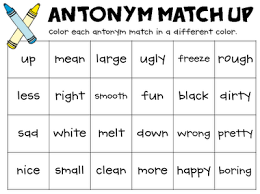 Antonym Match Up Classroom Freebies Antonym Antonyms Activities Teaching Writing
