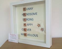 Browse Unique Items From Mybelovedboutique On Etsy A Global Marketplace Of Handmade Vintage And Creative Go Scrabble Frame Scrabble Crafts Fathers Day Crafts