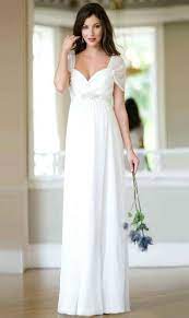 Simple Sweetheart Chiffon Wedding Dress For Older Brides Pregnant Wedding Dress Simple White Wedding Dress Wedding Dresses