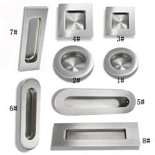 They are mounted level with the surface of the door so that they clear the door frame when opening or closing the door. Flush Recessed Finger Pull Sliding Door Handle Kitchen Cabinet Etsy Kitchen Door Handles Sliding Door Handles Kitchen Cabinet Door Handles