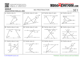 Lin geometry quadrilaterals worksheet answer key : Angles In Parallel Lines Worksheets With Answers Teaching Resources