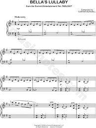Bella S Lullaby From Twilight Movie Sheet Music Easy Piano Piano Solo In G Major Download Print Sheet Music Easy Piano Sheet Music Violin Music